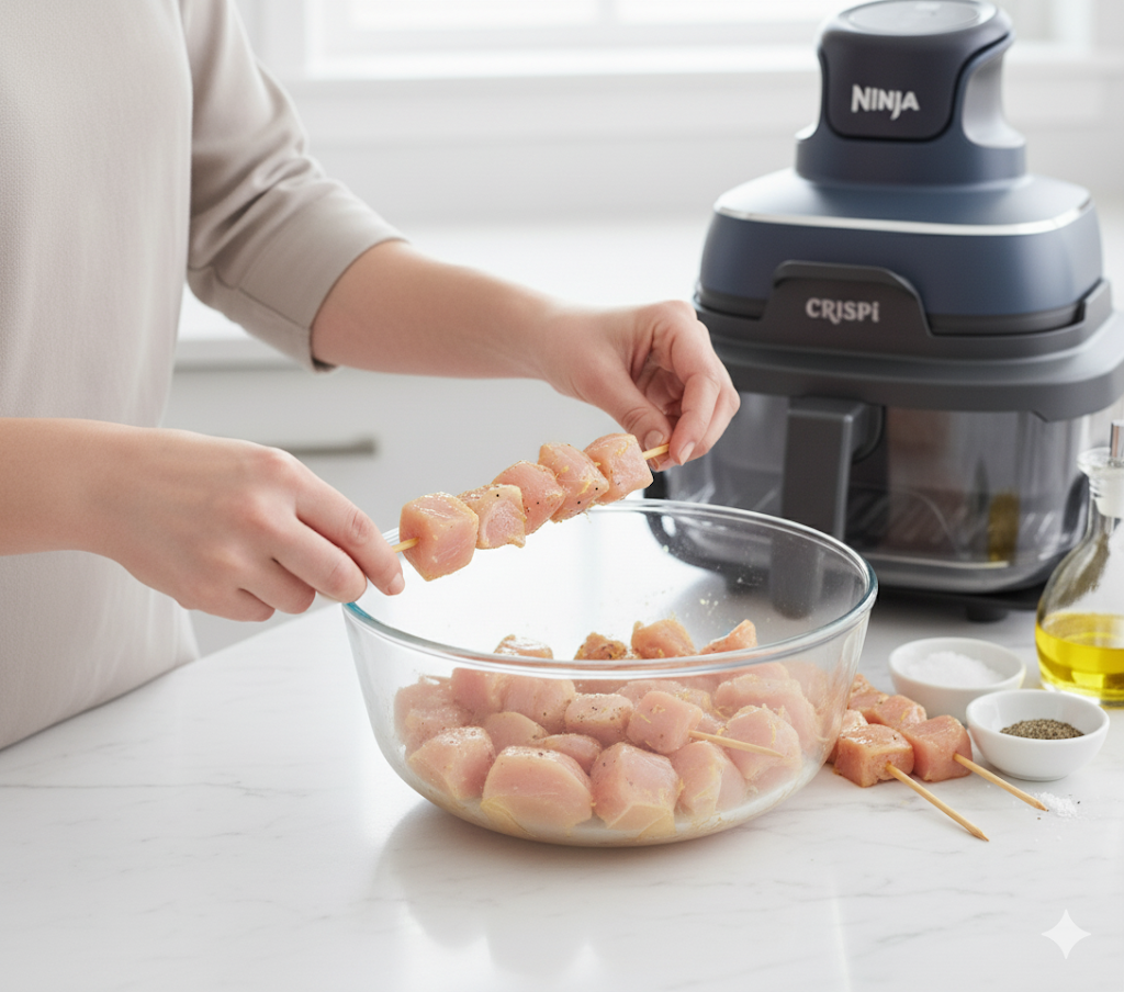π Air Fryer Lemon Pepper Chicken Skewers β Ninja Crispy Recipe Img 8686