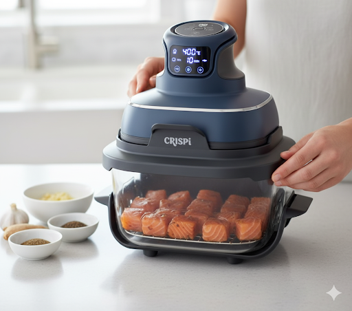 Crispy Air Fryer Honey Garlic Salmon Bites – Healthy Holiday Appetizer Img 8704