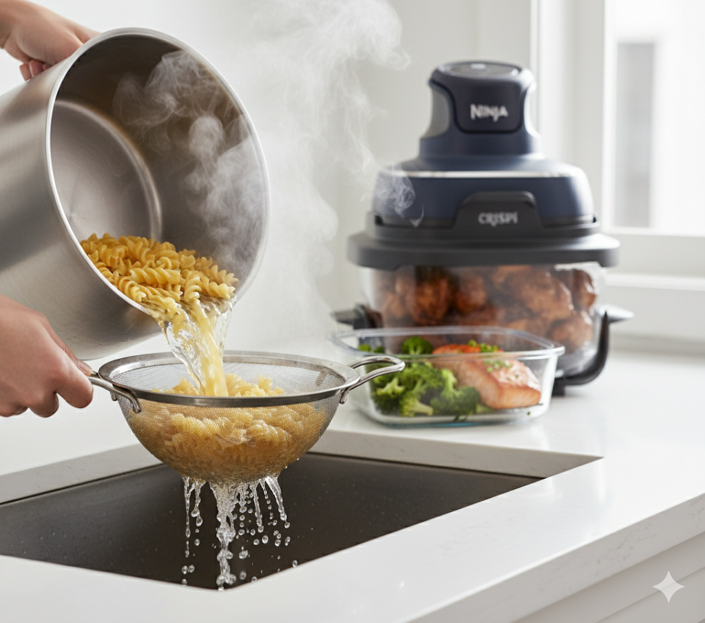 High Protein Vegetarian Pasta Bake (Air Fryer Ninja Recipe) Img 8731