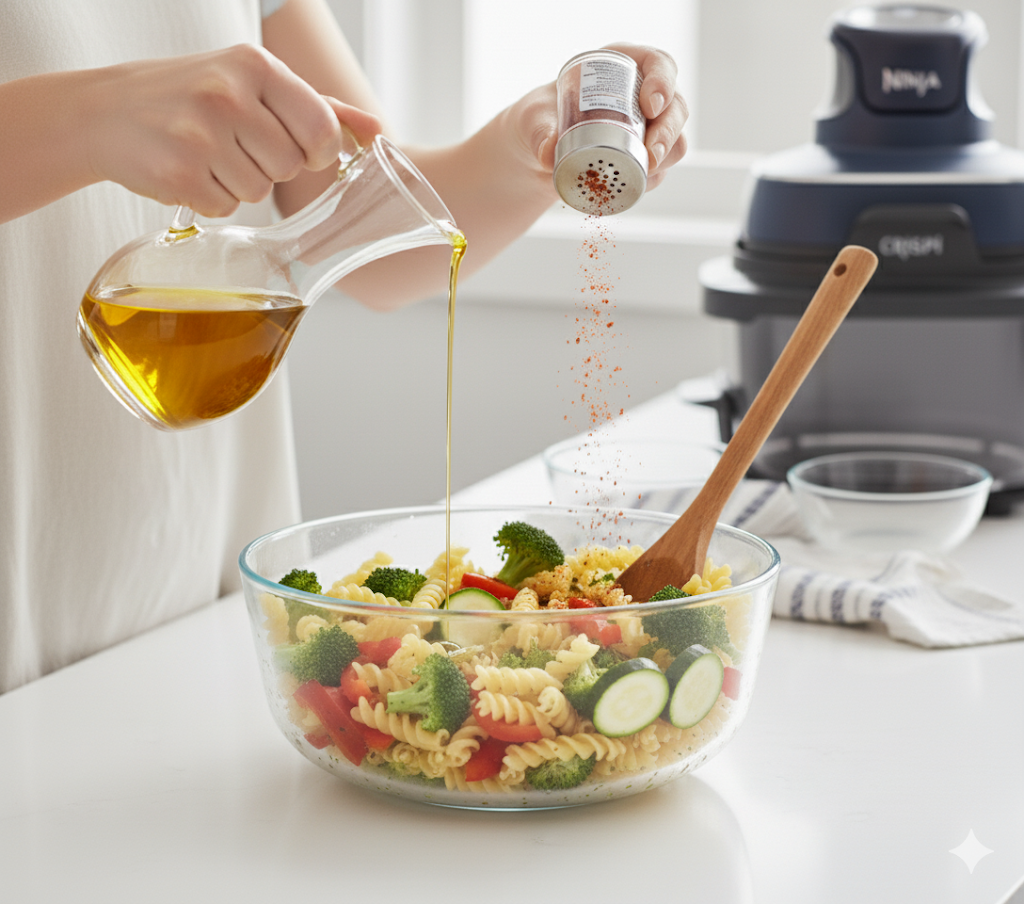 High Protein Vegetarian Pasta Bake (Air Fryer Ninja Recipe) Img 8732